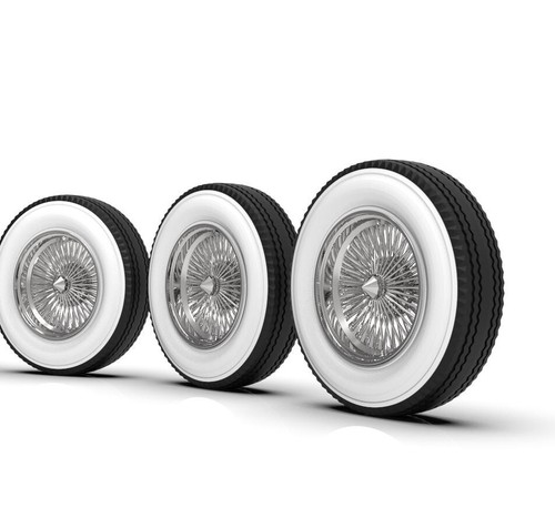 Wire wheels on tall - 1:25,